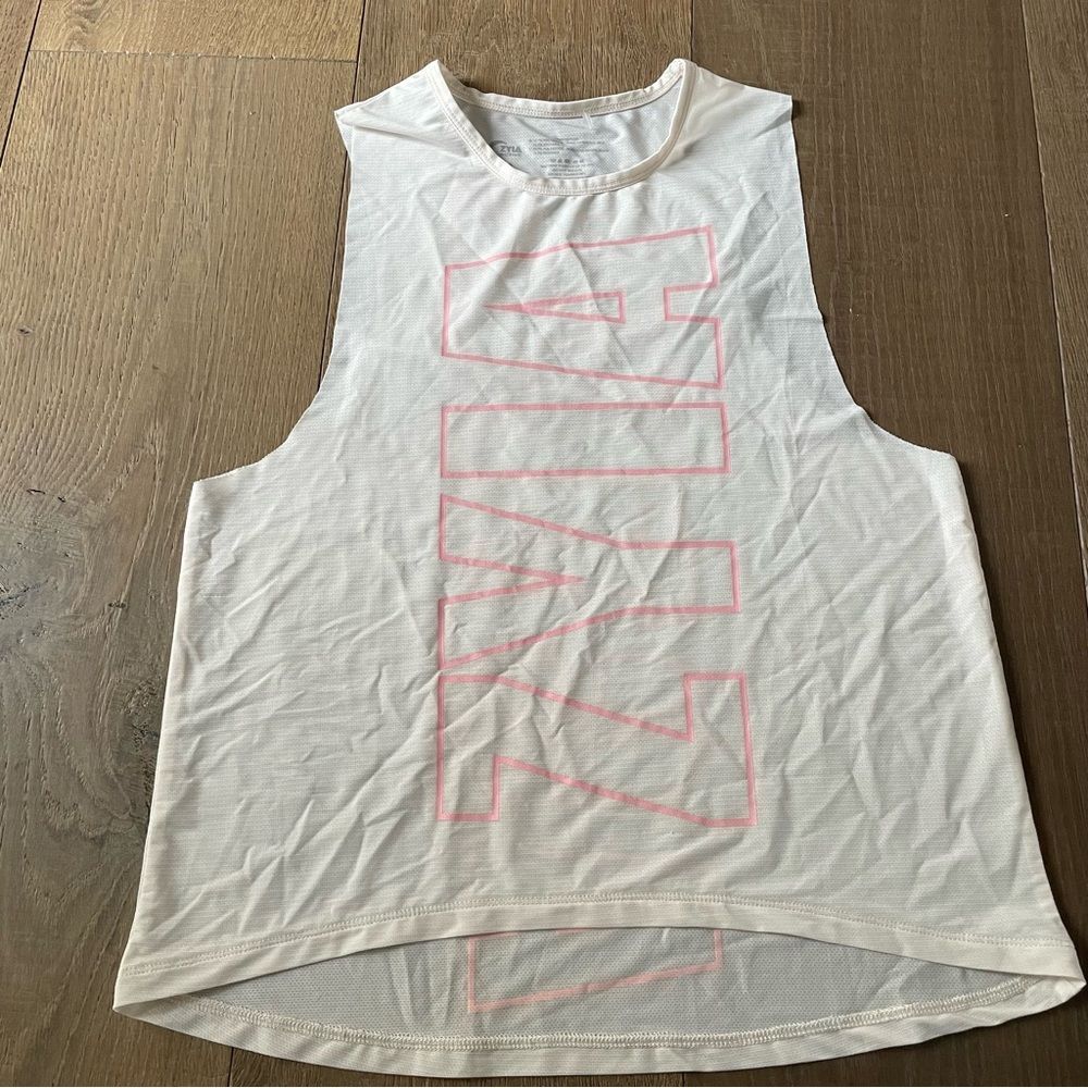 Zyia Athlete Women's Tank Top Light Pink Muscles Sleeves Featherweight (Size S) - Picture 3 of 7